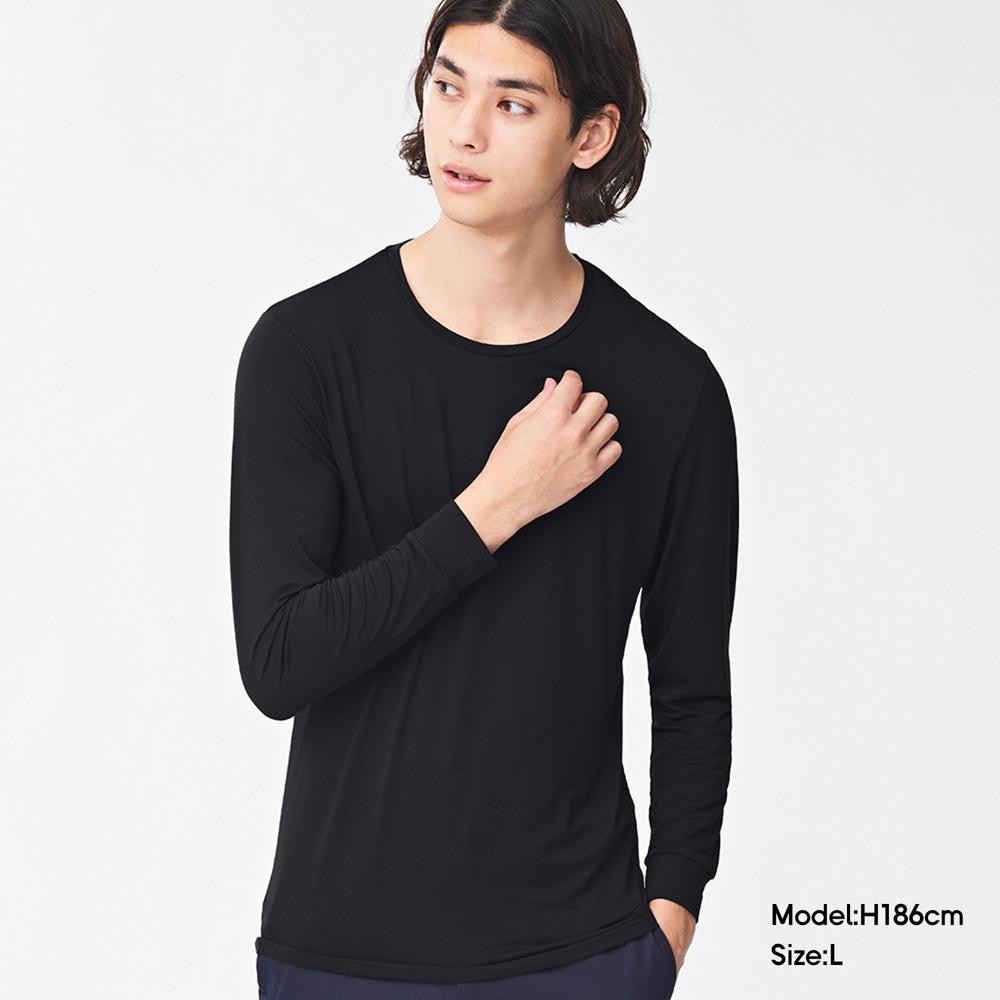 スタイルヒートクルーネックT(9分袖)09 BLACK LINEショッピング