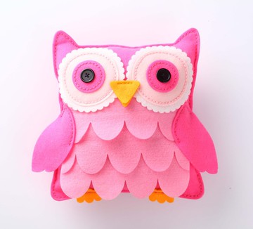 Fairy Land【材料包】貓頭鷹抱枕-桃紅
