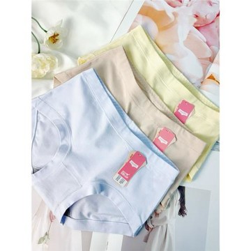 彩田內褲女3條正品大碼純棉內褲中腰高腰透氣包臀舒適石墨烯短褲