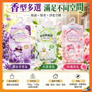 隔日達【淨綠屋Glean】乾乾爽爽克潮袋 無電除濕出門也安心 掛式除濕袋 香氛除濕 可掛式除濕袋 除濕袋 防潮袋 除濕包