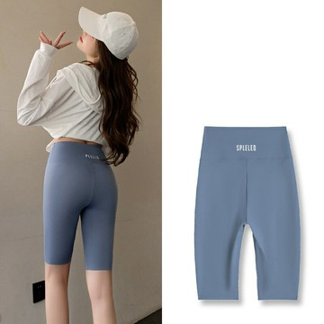 【巴黎精品】現貨+預購 鯊魚褲休閒短褲-字母款高腰五分騎行女褲子8色a1hk32