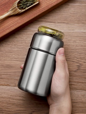 保溫杯茶水分離水杯男士便攜304不銹鋼泡茶杯子簡約小巧女迷你ins