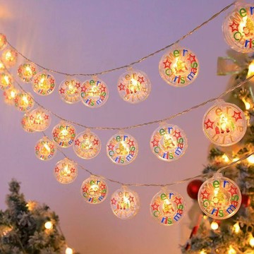 QLZHS 聖誕樹裝飾防水LED燈串3件組 3m 20燈  圓形裝飾  1組