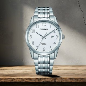 CITIZEN 星辰錶 大三針 時尚腕錶 男錶 手錶-BI5008-51A-白色39mm