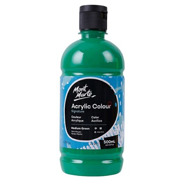 Mont Marte 蒙瑪特 壓克力顏料，中綠色，500ml  1色