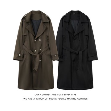 時尚潮流翻領外套男冬季新款休閒百搭高級感上衣男