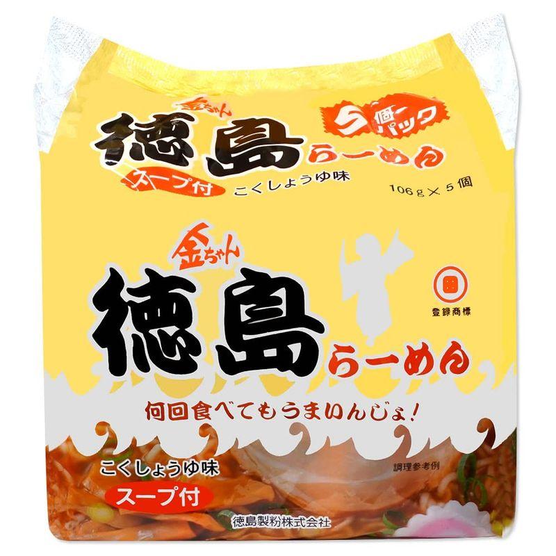 徳島製粉 金ちゃん徳島ラーメン5食パック 530g×6袋