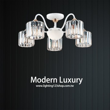 水晶燈罩造型半吸頂燈 F121-19-31144