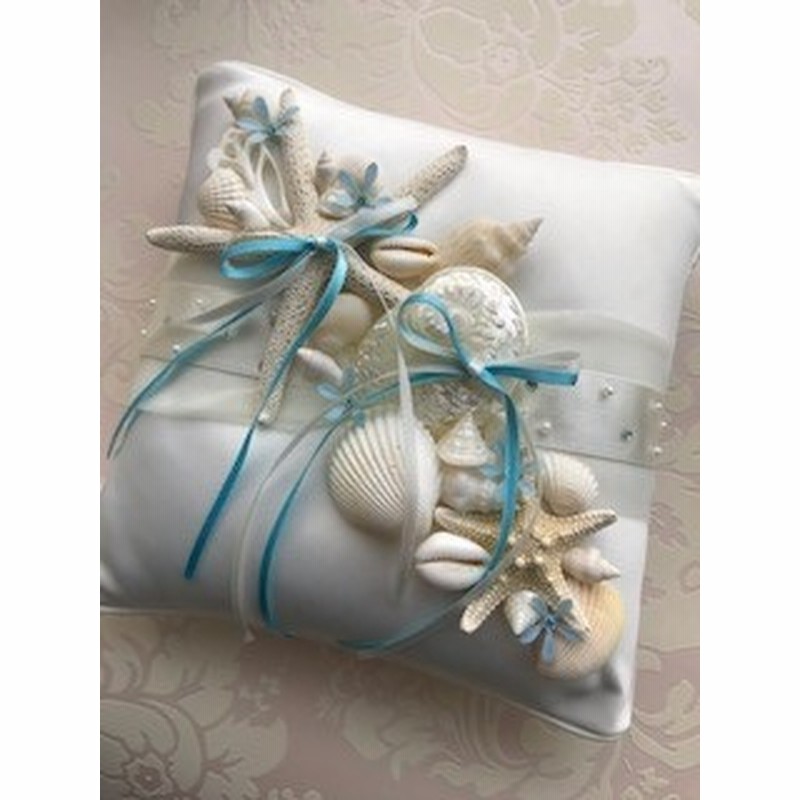 1点物 貝殻リングホワイトピロー 通販 Lineポイント最大5 0 Get Lineショッピング