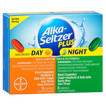 AlkaSeltzer Plus Day & Night MultiSymptom/Cold & Flu Formula 20 Caps by Bayer