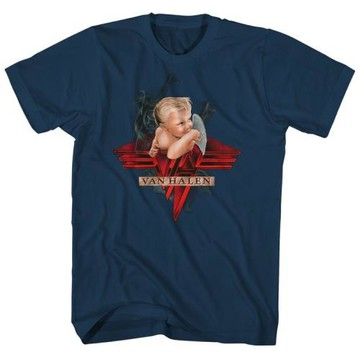 VAN HALEN范 海倫樂隊1984小男孩專輯封面復古短袖朋克T恤T shirt