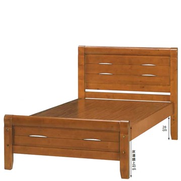 AS DESIGN 雅司家具-瓦拉3.5尺單人床架-106*196*96cm