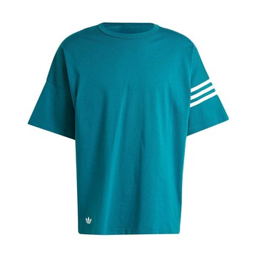 Adidas NEU C Tee JF9138 男 短袖 上衣 T恤 運動 經典 三葉草 寬鬆 棉質 簡約 土耳其藍