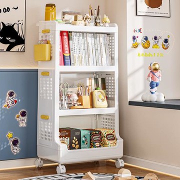 可移動辦公室桌下收納架學生宿舍書架收納神器落地多層書本置物架