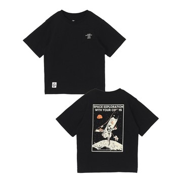 CHUMS Kids Space Booby Spaceship Pocket T 中大童 短袖上衣 黑色 CH211431K001