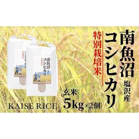 ふるさと納税 南魚沼産塩沢コシヒカリ（特別栽培米８割減農薬）玄米５ｋｇ×２個 新潟県南魚沼市