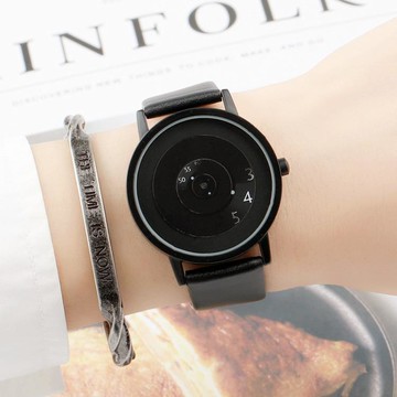 樂天精選~黑科技簡約潮流時尚新概念創意初高中男士女學生防水復古情侶手錶 雙11全館免運