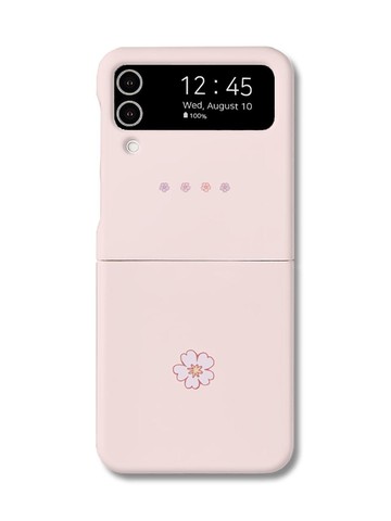 Simple Blossom Z Flip 3/4 Hard Case [RED]