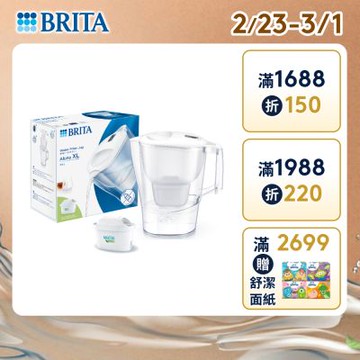 【BRITA官方】Aluna愛奴娜濾水壺 3.5L(含MAXTRA PRO濾芯 全效型x1)