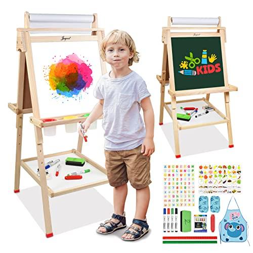 Joyooss Art Easel for Kids with Double-Sided Magnetic, Wooden Standing Kids