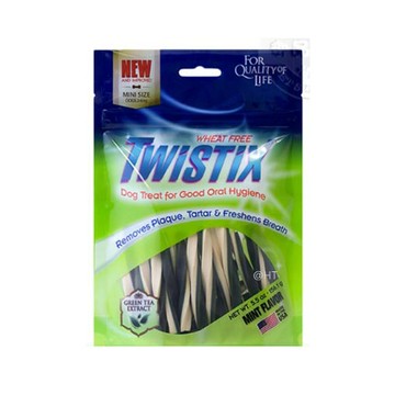 【寵愛家】-臺大獸醫團隊認證-特緹斯TWISTIX 雙色三效螺旋潔牙骨-薄荷口味27入