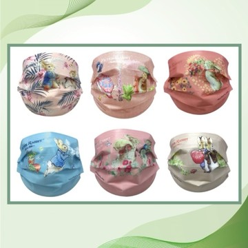 【比得生活館】Peter Rabbit 比得兔平面醫用口罩系列 （6盒（6款）一組, 單盒5入, 共30片）☆生日禮物 射手座禮物 冬日保暖禮 防疫 彼得兔