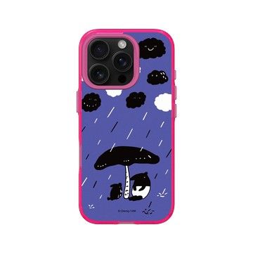 iPhone 16 Pro Clear 粉漾桃 - 馬來貘 Laimo - 下雨了(紫色款)