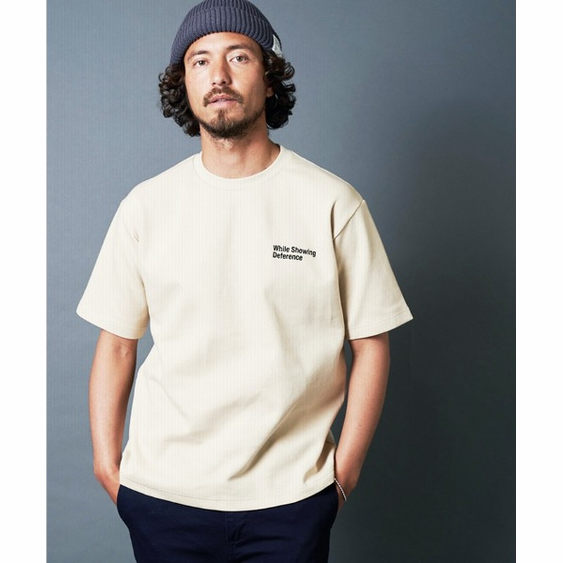 Magine While Showing Deference W Knit Tee S S ダブルニット 刺繍入り Tシャツ Men トップス Tシャツ カットソー 通販 Lineポイント最大get Lineショッピング