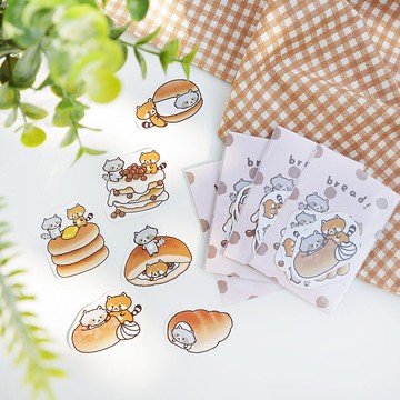 浣熊菓子屋麵包貼紙包