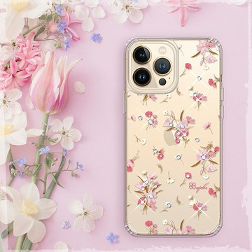 iPhone 13全系列 水晶彩鑽防震雙料手機殼-小清新-蘆莉草