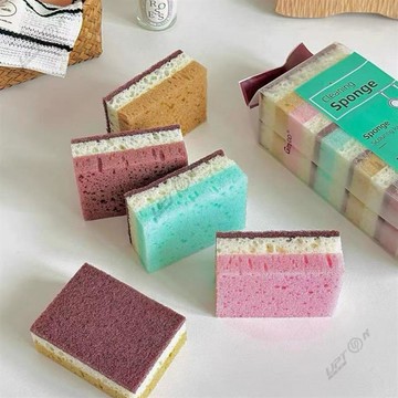 ❤【UPTON】❤5pcs三層加厚洗碗海綿，高密度海綿百潔布.❤