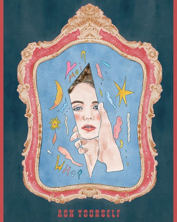 Ask Yourself 藝術印刷 插畫明信片