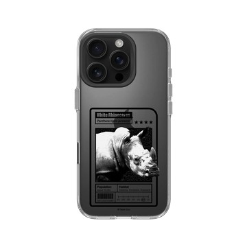 iPhone 16 Pro Clear Case（相機按鈕） 透明 - RHINOSHIELD X Taipei Zoo - 白犀牛：限量卡牌