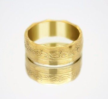 金幣戒指阿爾及利亞 10 第納爾 1979-1981 18k 鍍金戒指硬幣戒指禮物