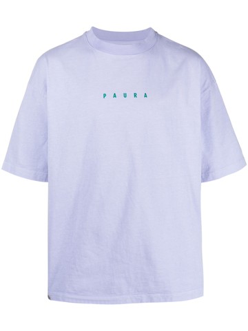 Paura - logo-print cotton T-shirt - men - Cotton - M - Purple