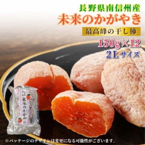 [2024年1月1日必着]  未来のかがやき 約150g × 12p L 2L 長野県産 お正月必着指定 お年賀 御年賀 原材料に「市田柿」や「庄内柿（平核無