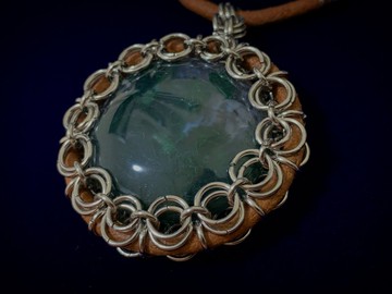 【水映浮生】手工金屬線編織墜頭 怪物手作 怪物小姐 水草瑪瑙