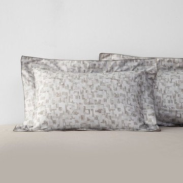 艾禮思密拷邊300織純棉歐式枕套2入 琥珀