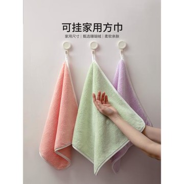 小方巾毛巾掛式吸水厚非純棉全棉兒童寶寶洗臉擦手巾家用女正方形