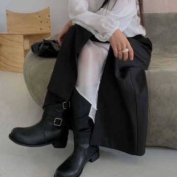 正韓長裙 麗比龍開杈長裙NCM1002-創翊韓都