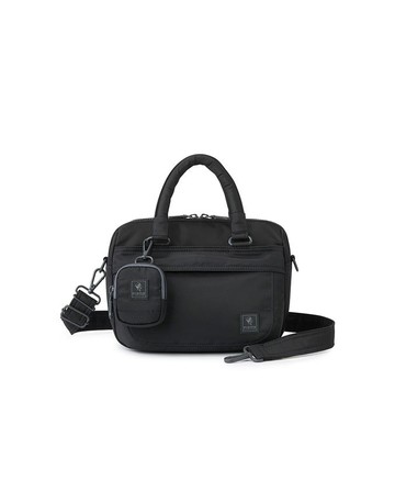 【PORTER INTERNATIONAL】HARBOR 手提包 (黑/灰) 11854-001