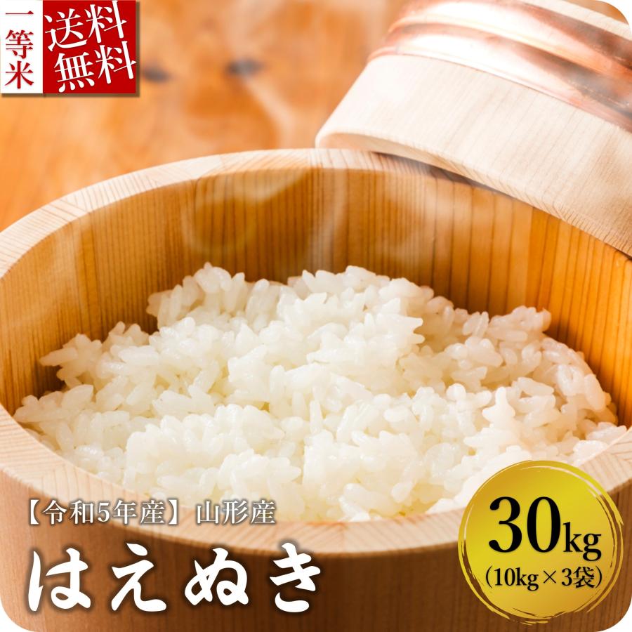 ３０年産！山形県産【はえぬき】白米３０ｋｇ中粒米!! - 食品