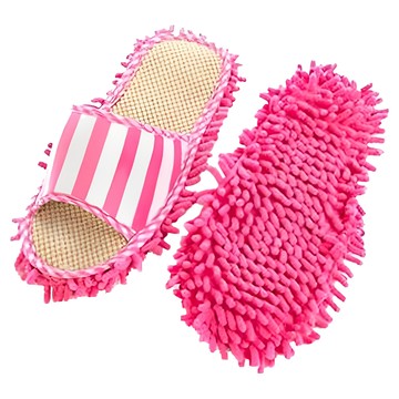 iSFun 居家掃除 掃地懶人拖鞋  粉色  27 x 11 x 1cm  1雙