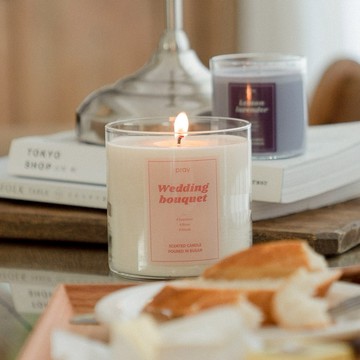 【WUZ屋子】PRAY 經典天然香氣蠟燭  Wedding Bouquet茉莉花薔