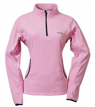 【LeVon】女竹炭刷毛保暖上衣-淺粉紅→  LV8240