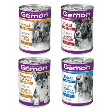 Gemon 【12入組】義大利主食狗罐 415g