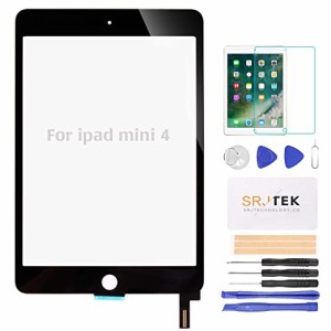 SRJTEK for ipad mini 第4世代対応A1538 A1550 タッチスクリーン交換キット、タッチデジタイザー、ガラスアセンブリ修理