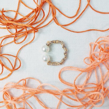 手編開口戒指 麻花桔