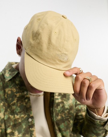 The North Face Norm washed cotton cap in beige-Neutral