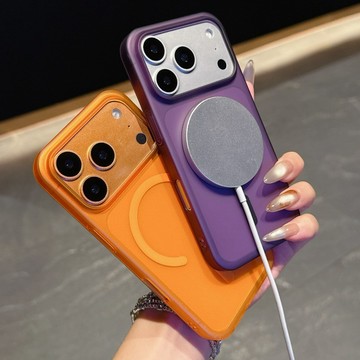透明磨砂  全包冰霧  大孔磁吸  透明殼  適用於 iPhone 17 16 15 14 13 12ProMax手機殼